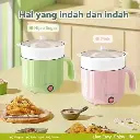 MAIMEITE MINI Panci Listrik Serbaguna 1.8L/Electric Cooker MINI Panci Elektrik Travel Portable Rice Cooker Mini Magic com 600W