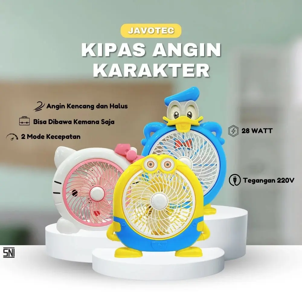 Kipas Angin Karakter 10INCH / Kipas Meja Listrik Table Fan