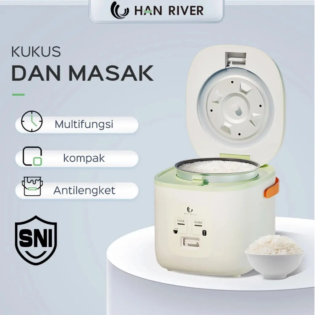 HAN RIVER Rice Cooker HRRC04 magic com mini /Portable/Travel version/ student version/0.8L whtie