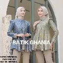 Atasan Batik Wanita dan Pria blus batik Resleting depan peplum payung