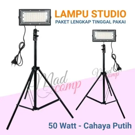 Paket Lampu Studio 50 Watt Live Podcast Youtuber