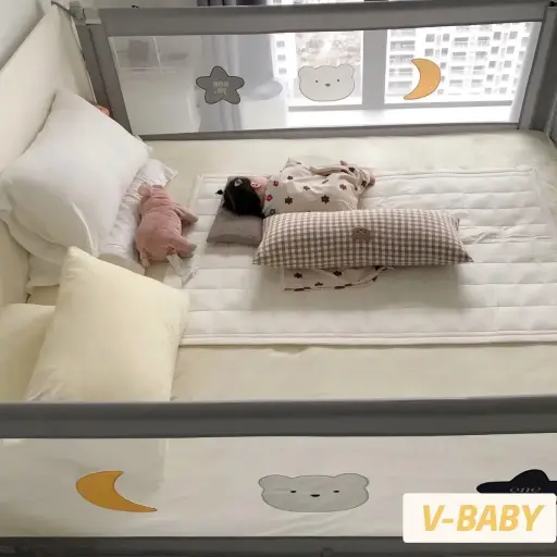 V-BABYCARE Baby Bed Guard/Baby Bedrail/Pagar Pengaman Kasur/ Tempat Tidur Ranjang Bayi Balita/Bedguard Tinggi 100 CM/VBABY-N1